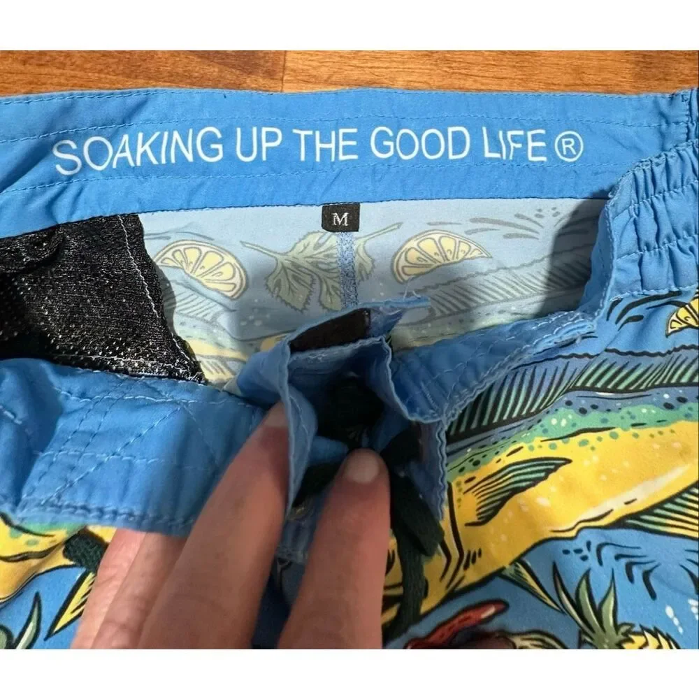 Soaking Up the Good Life Swim Trunks Sz M
